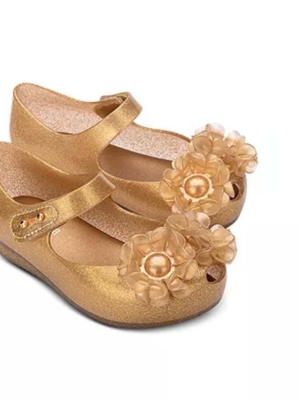 Mini Melissa Ultragirl Springtime Mary Janes - Toddler Gold